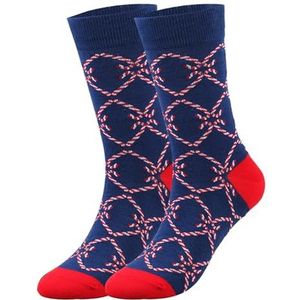 BebeXi Sokken voor heren, korte en vrouwen, grappige schattige sokken met kerstman, rendier, sneeuwpop, snoeppatroon, kerstsokken met zool voor kinderen, marineblauw, Eén Maat