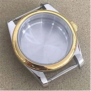 BAMMY 36/39mm Horlogekast Compatibel for NH36 NH35 Uurwerk Mineraalglas Helder/Effen Bodem Rose/Goud Horloge Cover Accessoires (Size : 5)