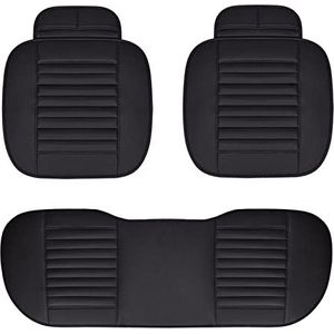 Stoelhoezen Beschermhoezen Pu Lederen Auto Bekleding Zitkussen Voor Ford Voor Fiesta Voor Fusion Voor Mondeo Voor Taurus Voor Mustang Voor Territory Voor S-max Voor Expeditie(Black 5 Seat)