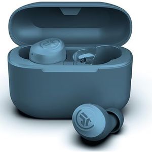JLab Go Air Pop+ True Wireless Earphones, Bluetooth Earbuds, Oordopjes Draadloos with 35H+ Speeltijd, In Ear Headphones with Microfoon, Oplaaddoos, JLab App, Marineblauw