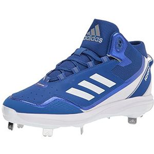 adidas Men's Icon 7 Mid Baseball Shoe, Team Royal Blue/White/Silver Metallic, 9