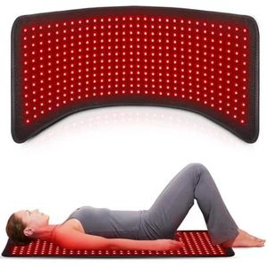 oiakus Roodlicht therapiemat, 360 stuks Red Therapy Pad - apparaten met 660 nm en 850 nm in de buurt van infrarood licht, tijd en helderheid instelbaar, voor pijn van het hele lichaam verlichten de