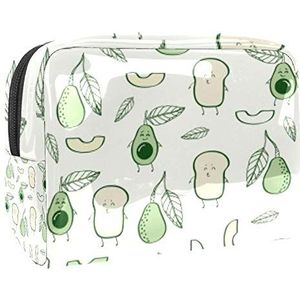 Draagbare make-up tas met rits reizen toilettas voor vrouwen handige opslag cosmetische zakje groene eend peer baby