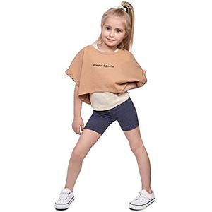 SOFTSAIL Meisjes 1/2 Lengte Over-Knee Katoen Legggings Kids Ademend Fietsen Shorts Fiets Dansende School Broek Chlk, Jeans, 6-7 jaar