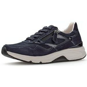 Gabor Low-Top sneakers voor dames, lage schoenen voor dames, Blue Combi 46, 38 EU