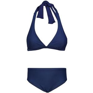 Aquarti Meisjes Bikini Set Bustier Bikini Brief Tweedelig Badpak Zwempak, Om te binden - donkerblauw, 152
