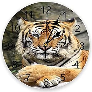 Wandklok Tijger Dieren 3D Wandklok Modern Design Korte Woonkamer Decoratie Keuken Klok Art Wall Horloge Home Decor