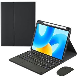 Toetsenbordhoes met Touchpad voor Huawei MatePad 11.5"" 2023 met Potloodhouder, Magnetisch Afneembaar Toetsenbord met Bluetooth-Muis,zwart
