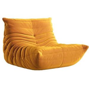 Armloze vloerbank afneembare en machinewasbare hoes moderne ontspannende stoel 1-zits slaapkamer salon kantoor zachte luie receptie 70 * 93 * 85cm oranje