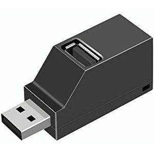 USB 3.0/2.0 HUB Adapter Extender Mini Splitter 3 Poorten Hoge snelheid U Schijflezer for Pc Laptop mobiele telefoon accessoires (Color : Black, Type : USB2.0)
