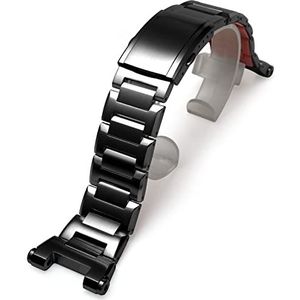 Composiet Horlogeband 316 Roestvrij staal Hars Armband Watch Bandje Strap Band Voor Casio Voor G-Shock Heren MTG-B2000 MTGB2000 Horloge Banden Horlogeaccessoires Met Hulpmiddelen (Zwart)