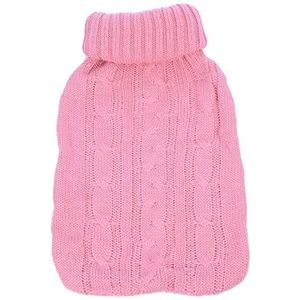 DieffematicRSD Warmwaterkruik Grote gebreide warmwaterzakhoes Warm Koudbestendig Warmtebehoud Warmwaterkruikhoes voor winter Warm houden (Color : Pink)