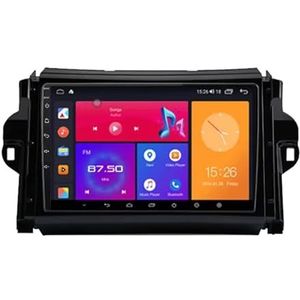 Android 13 Autoradio 9 inch Touch scherm dubbele Din auto stereo voor Toyota Fortuner 2 2015-2020 met Bluetooth/FM radio/wifi/USB/stuurwielbediening/GPS(8 Core 8+128G)