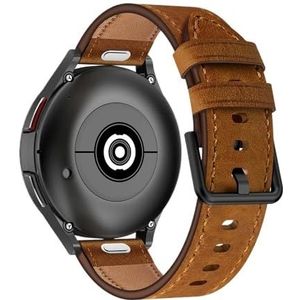 20mm 22mm lederen band geschikt for Samsung Galaxy 4 5 6 Classic Quick Fit riem geschikt for Huawei Watch 3 4 Pro GT4 46mm 43mm 2e Correa(Deep brown,For Galaxy 4 40 44mm)