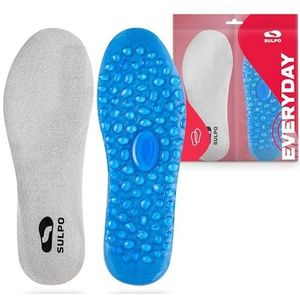 SULPO Gel inlegzolen - Comfort inlegzolen - Inlegzolen voor werk, pak, sport, wandelen en casual schoenen - Anti-slip schokabsorberende inlegzolen - Herbruikbare schoenzolen - 35-40 / M