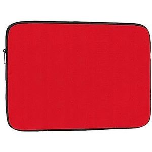 Laptop Case Effen Kleur Rode Laptop Sleeve Shockproof Beschermende Notebook Case Met Rits Aktetas Dragen
