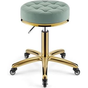 FXLUHAY Hoogte Verstelbare Rolling Swivel Kruk met Heavy Duty Hydraulische Metalen Base voor Keuken Salon Clinic Bar (B)