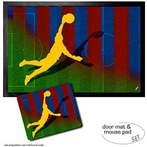 1art1 Voetbal, Goalkeeper In Action Deurmat (60x40 cm) + Muismat (23x19 cm) Cadeauset