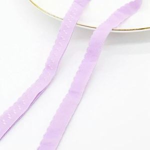 11mm tape platte nylon elastische rubberen band voor ondergoed schouderriem dubbellaagse rand opvouwbare beha riem DIY kant naaien-lichtpaars-11mm-5yards