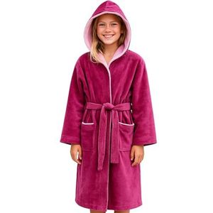 Morgenstern - Badstof Badjas - Roze - 100% Katoen - Met Capuchon