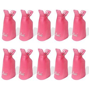 Cooetr Nagellakverwijderclips, 10 stuks neonail, nagelclips, acryl nagelkunst, soak off klem-cap, gelnagelverwijderaar, clipset voor vingers, uv-gel, lakverwijdering