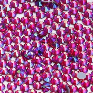 SS6-SS20 1440 stuks/zak hotfix glazen ronde strass steentjes trouwjurk decoratie kristal voor nail art diy accessoires-Siam AB-SS12(3-3.2mm)-1440 stuks