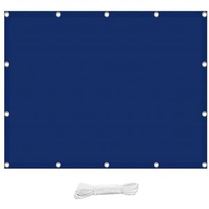 Waterdichte Scheurbestendige Schaduwnet 1.2 x 3.6 m Waterdicht Uv-Bescherming Rechthoekig Schaduwdoek met Oogjes Voor Tuin, Terras, Marineblauw