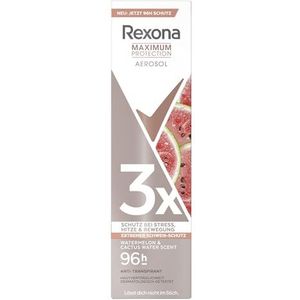 Rexona Maximum Protection deospray, watermeloen & cactus, watergeur, anti-transpirant, 96 uur bescherming tegen zweet en lichaamsgeur, 150 ml