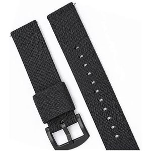 yeziu Sport Nylon Canvas watch Strap for Samsung Smart Watch Bracelet for Huawei 46MM 42MM Active Gear S3 Frontier(Color:Black02,Size:20mm)