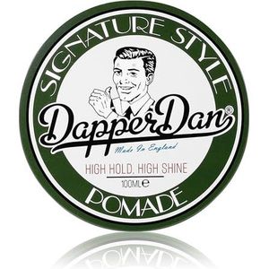 Dapper Dan Signature Style Pomade, Haarpomade met Hoge Glans en Sterke Fixatie voor Mannen, Klassieke Stijlen Realiseren, Op Water Gebaseerde Pomade voor Alle Haartypes, 100ml