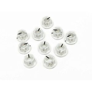 KAISH Pack van 10 heldere mini MXR stijl geplint versterker knop transparant messing invoegen effect pedaal knoppen