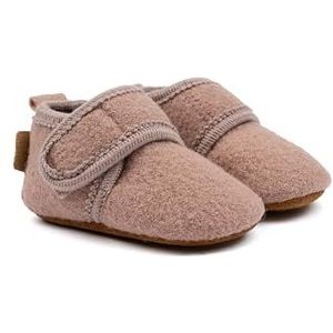 Mikk-line - Kruipschoenen - Rosé - 100% Wol - Antislip Leren Zool - Voor Baby's 0-6 Maanden