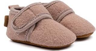 Mikk-line - Kruipschoenen - Rosé - 100% Wol - Antislip Leren Zool - Voor Baby's 0-6 Maanden