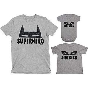 Matching Family T-Shirt Set - Superhero Sidekick Costume Mask - Superhero Family Made From Organic Cottong