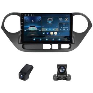 Autoradio 2 Din met Carplay Android Auto,geldt voor Hyundai i10 2 2013-2016 9inch touchscreen Bluetooth Stereo Auto FM-radio RDS Radio/AM/FM/4GLTE 5GWifi achteruitrijcamera(NF-2)