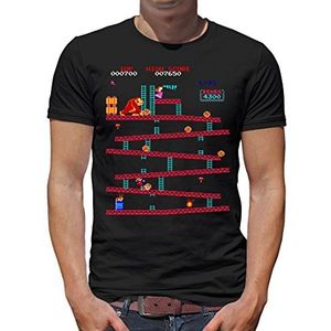 TShirt-People Retro Kong T-shirt voor heren, Donkey, zwart, L