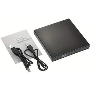 Externe CD/DVD-drive, USB 2.0 Slim Beschermbare CD-RW Drive DVD-ROM Brander Speler For Laptops Desktop PC's Heldere Beeldkwaliteit Stabiele Audio