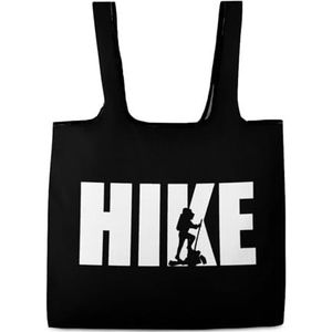 I Love Hiking Herbruikbare boodschappentas, opvouwbare boodschappentas, opbergtassen met handgrepen voor werk, reizen