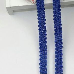 5 meter blauw/offwhite/zwart DIY kanten rand gevlochten voor kostuum duizendpoot vlecht naaien kant lint 12MM-koningsblauw