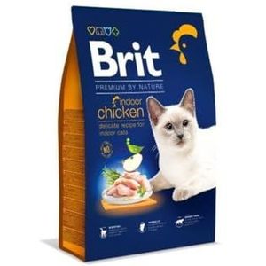 Brit Premium by Nature Indoor Kattenvoer voor volwassenen, kip, 1,5 kg