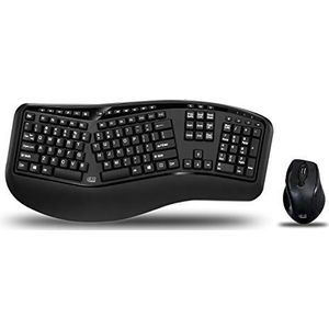 Adesso Wireless ergonomic keyboard and laser mouse