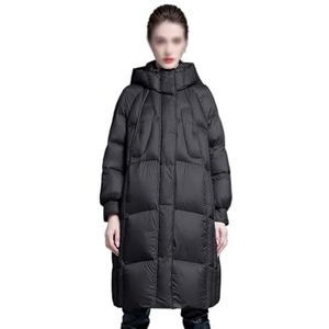 WATAY Winter zwart donsjack Halflange Koreaanse losse verdikte jas for dames (Color : D, Size : XX-Large)