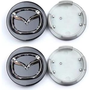 4 stuks autowieldoppen voor Mazda 3 60mm
