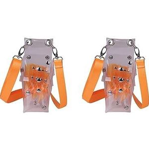 Haarschaarholster tailleriem professioneel voor mannen vrouwen salon kapper helder 8x22 cm, 2 Set (Oranje 8x22cm), 8x22cm, als beschrijving