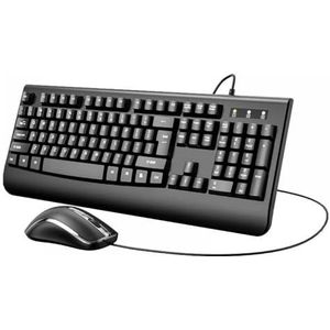 QPSJXN Wired toetsenbord- en muisset 104 1200 dpi, voor Windows PC Office en -gebruik