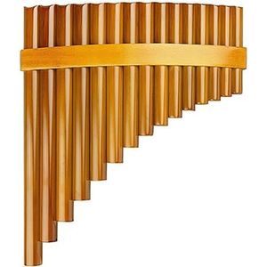 15 Pijpen Bruine Panfluit G-sleutel Panpijpen Houtblazersinstrument Chinees Traditioneel Muziekinstrument Bamboe Panfluit (Color : Right)