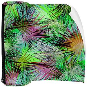 Potlood Case Tropische Palm Bladeren Neon Kleur Pouch Tas Pen Rits Tas voor Kantoorartikelen Reizen School Student Supplies