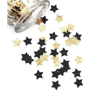 Feestdecoraties 15 g gemengde confetti sprankelende zwarte gouden ster streamer tafel strooi pailletten baby verjaardag bruiloft feest decor Joyeux verjaardag (kleur: Mix4)