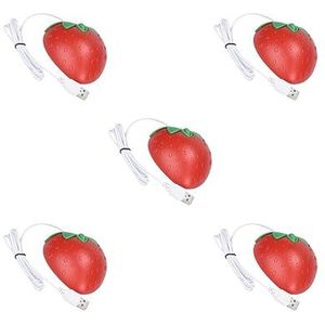 5 reeks van Leuke Getelegrafeerde de Aardbei Optische USB Ergonomische Muizen van de Spelmuis voor Computer