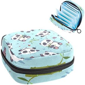 Opbergtas voor maandverband Pads, Menstruatie Cup Pouch, Periode Bag Organizer voor vrouwelijke Pads Tampons, Leuke Panda
